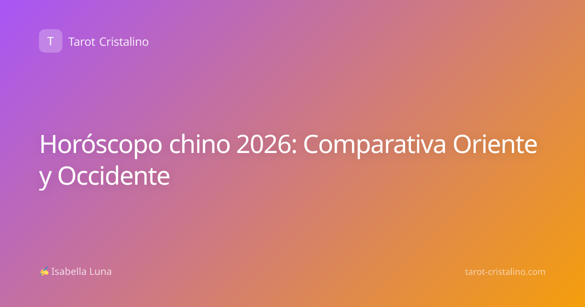 Horóscopo chino 2026: Comparativa Oriente y Occidente